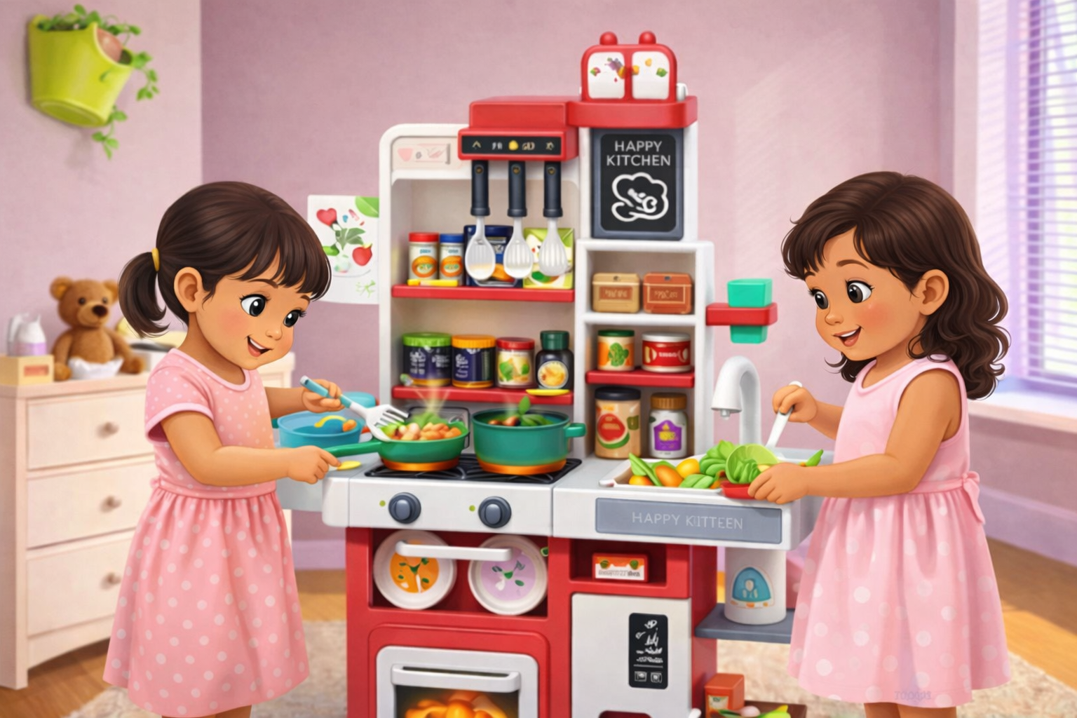 Anak-anak Bermain Masak-Masakan