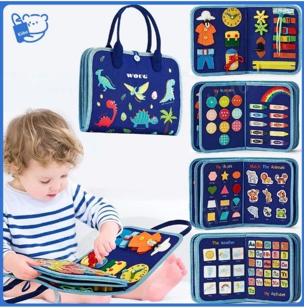 Mainan Montessori Untuk Perkembangan Anak/Educational Sensory Book