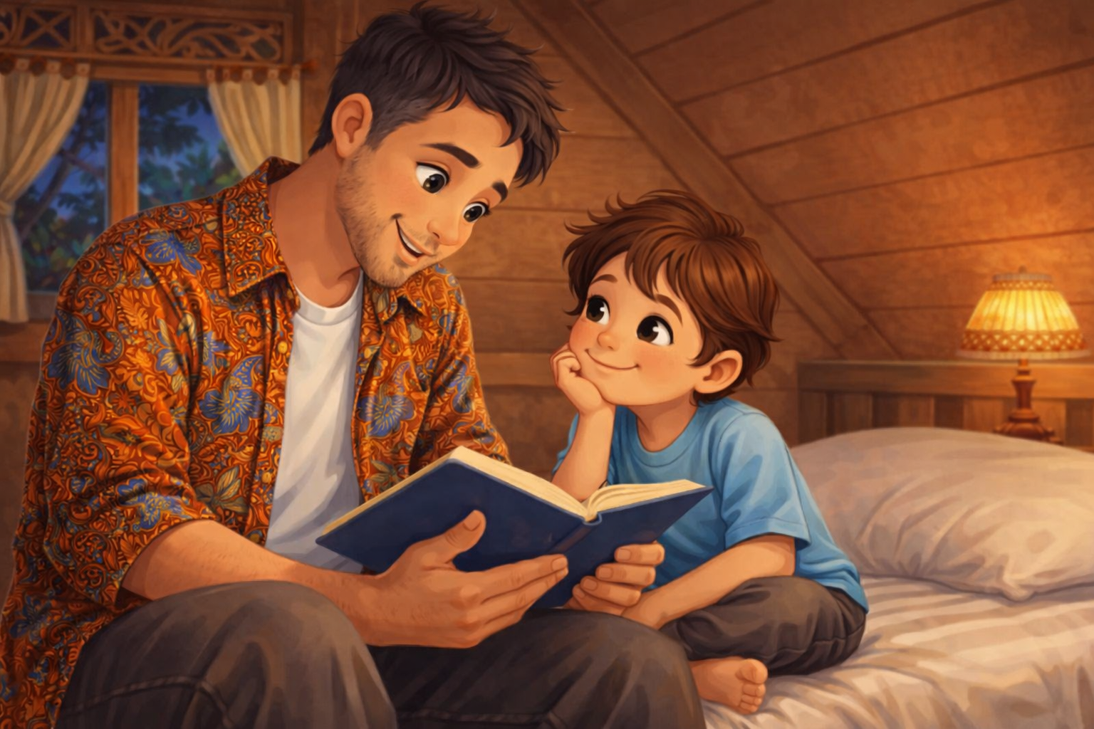 Reading together becomes a meaningful conversation that builds language, understanding, and a strong emotional bond between parent and child 